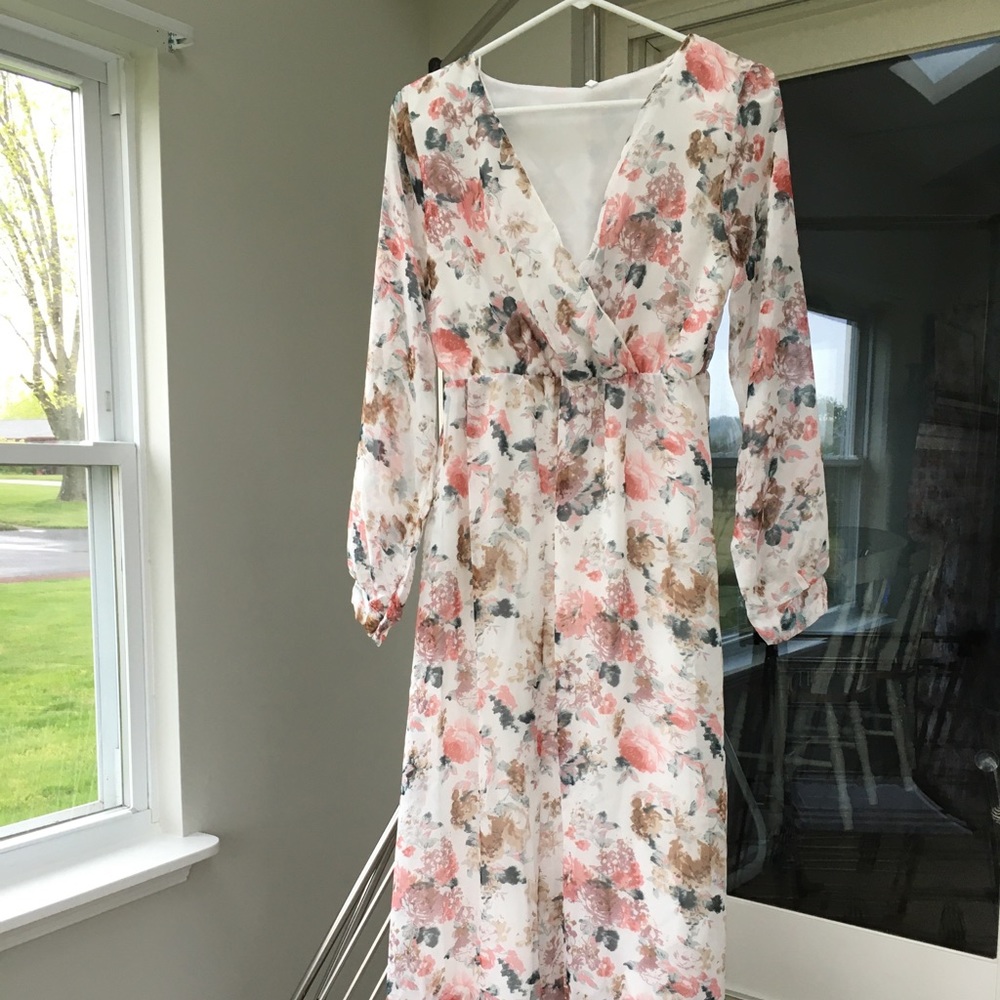 Floral long sleeve dress